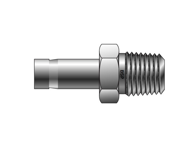 4MA2K-B A-LOK Inch Tube BSPT Male Adapter - MA K